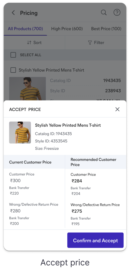 mWeb, accepting a price
